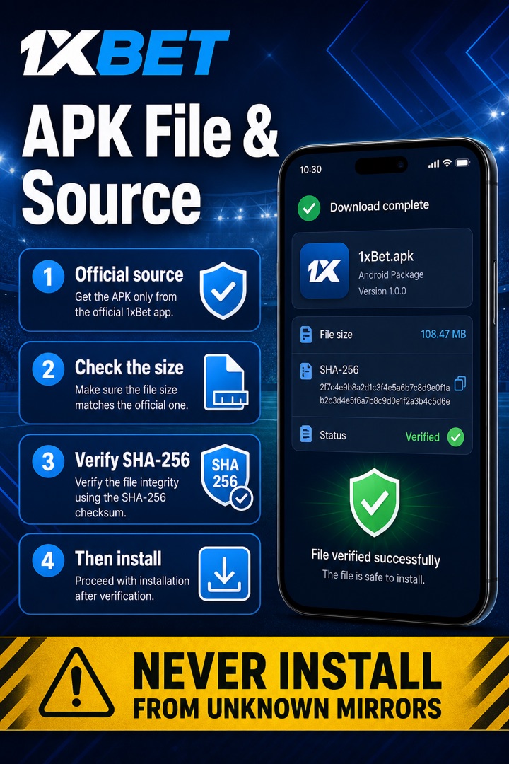 Infographic: check the APK file, the source and Android compatibility before downloading.