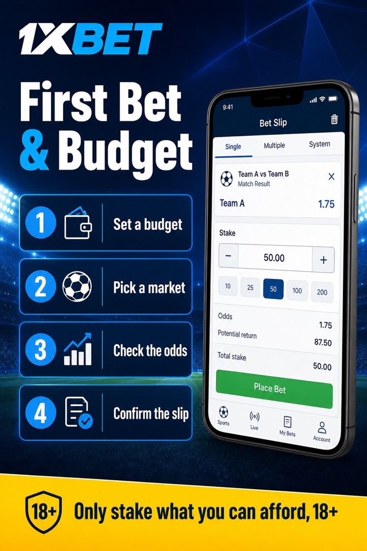 Infographic: re-read the selection, the odds and the amount before a first bet.